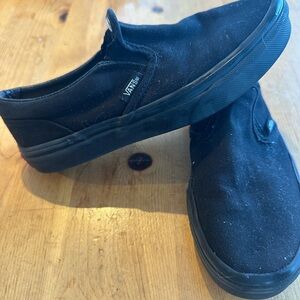 Vans Boys Classic Black Slip-On Sneakers